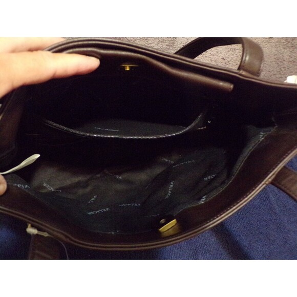 Liz Claiborne Brown Leather Hand Bag The Villager NWT - Picture 4 of 10